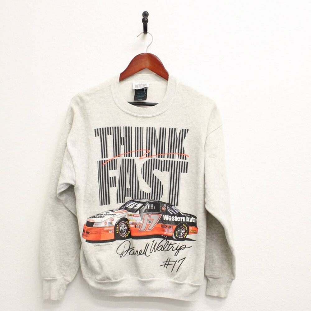 Vintage Nascar Driver Darrell Waltrip Sweatshirt Large